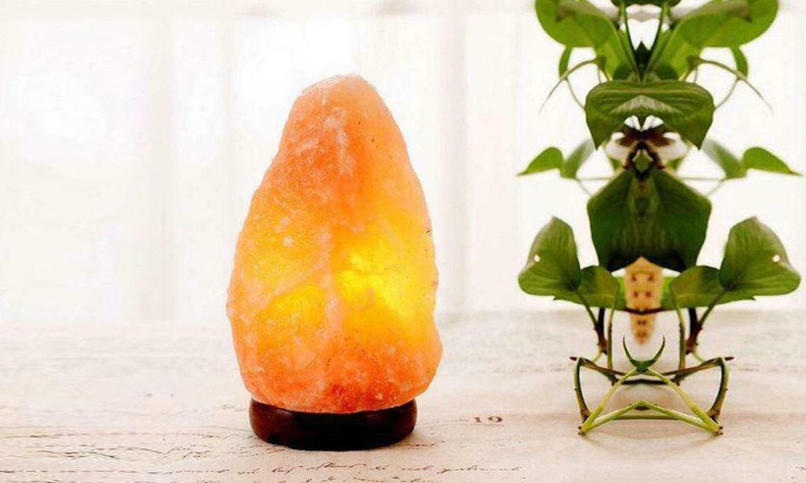 2-5lbs Crystal Himalayan Rock Night Light Air Purifier Salt Lamp
