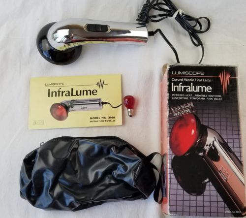 lumiscope infralume curved handle heat lamp model 3010 tested works in box