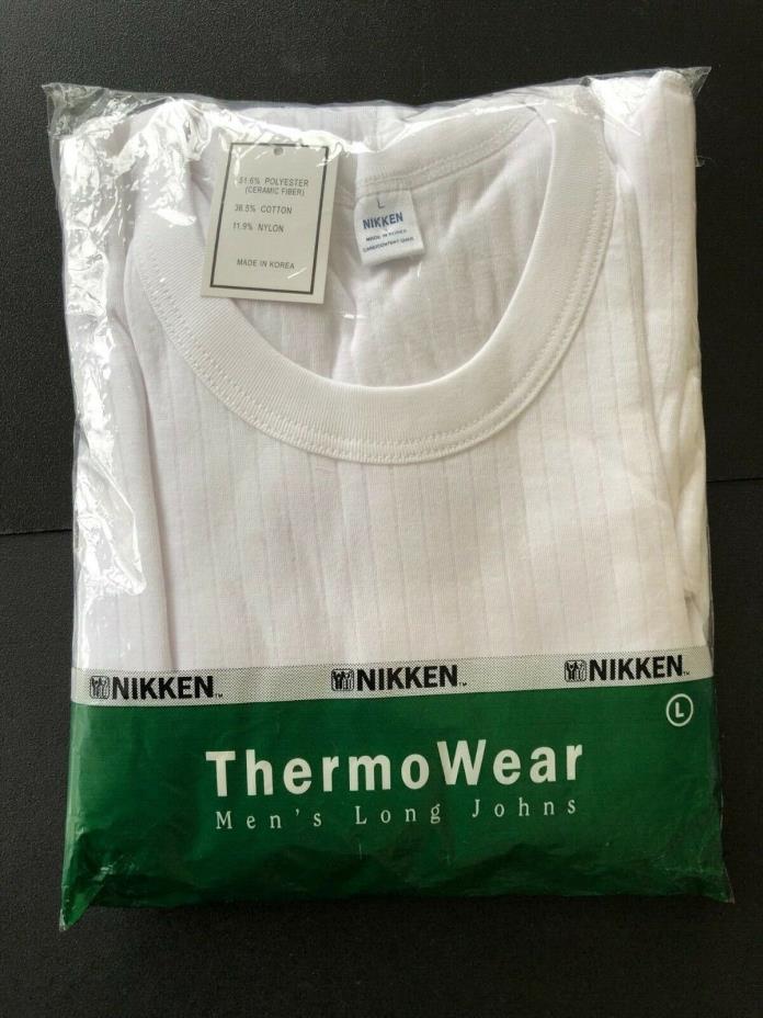 NIKKEN Thermowear Mens Long Johns, Top Only, Size Large #1797 New in PKG