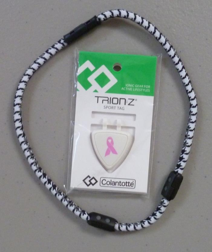 Trion Z Magnetic Houndstooth Necklace Small Large Pink Ribbon Sport Tag