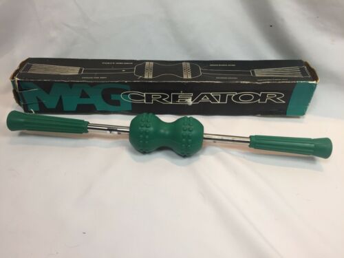 Nikken Green Magcreator Magnetic Back Mag Roller Massage Therapy Tool w/Handles