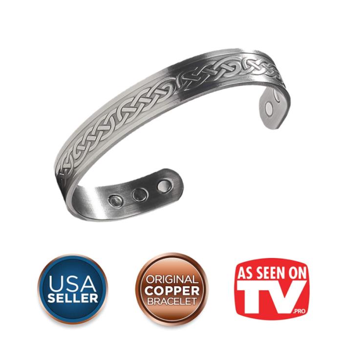 Earth Therapy, The Original Pewter Magnetic Healing Bracelet for Arthritis, Carp