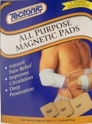 TECTONIC MAGNETS NATURAL PAIN RELIEF MAGNETIC ALL PURPOSE PADS FREE SHIPPING USA