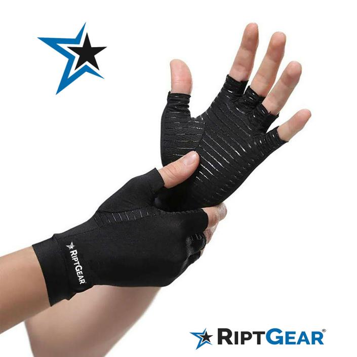 Compression Gloves by RiptGear (PAIR) - Arthritis Compression and Support