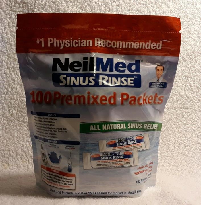 NEIL MED SINUS RINSE ALL NATURAL SINUS RELIEF  200 TOTAL PREMIXED PACKET EX.2021