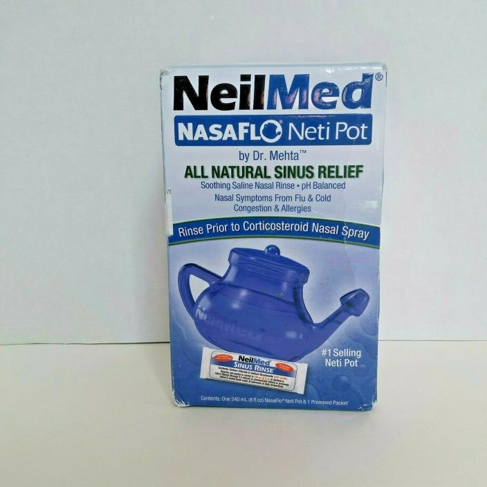 NeilMed NasaFlo Neti Pot by Dr Mehta All Natural Sinus Relief 1 Premixed Packet
