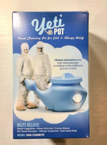 NEW yeti pot nasal cleansing neti blue boxed original packaging sealed sinus