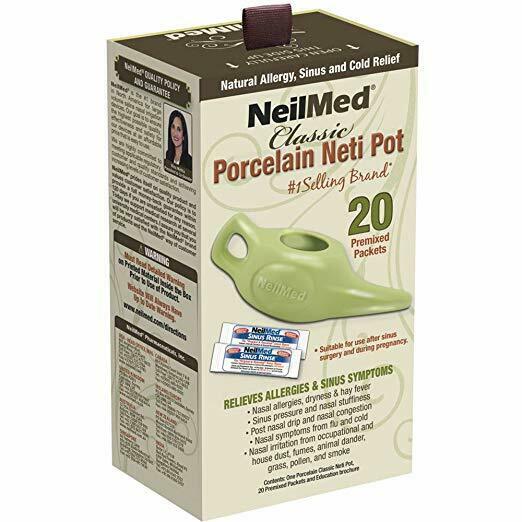 NeilMed Pharmaceuticals - Classic Porcelain Neti Pot with 20 Premixed Packets
