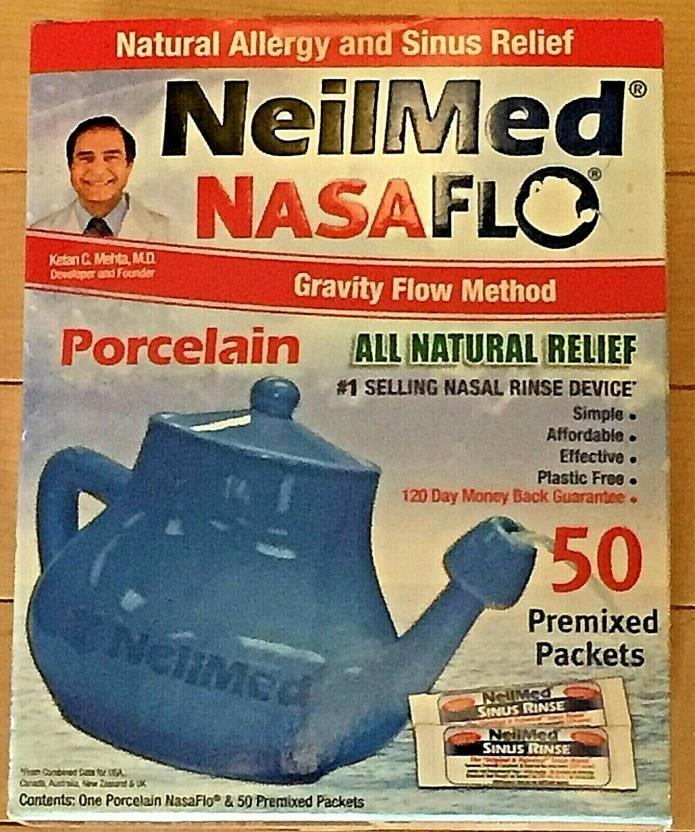 NeilMed Nasaflo Porcelain 8 Ounce - NEW IN OPENED BOX - EXP:02/2021