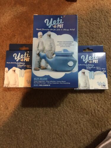 YETI POT and Schnoz Wash : 20Packets / 2 box  Nasal Cleansing Saline Solution