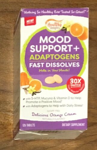 Healthy Delights Mood Support Fast Dissolves Orange Cream Flavor, 126Ct Exp07/21