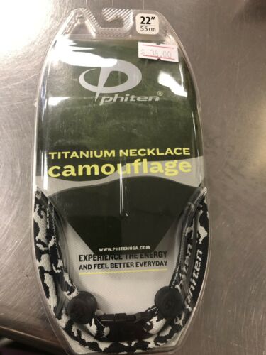 Phiten CAMOUFLAGE Titanium Necklace 22