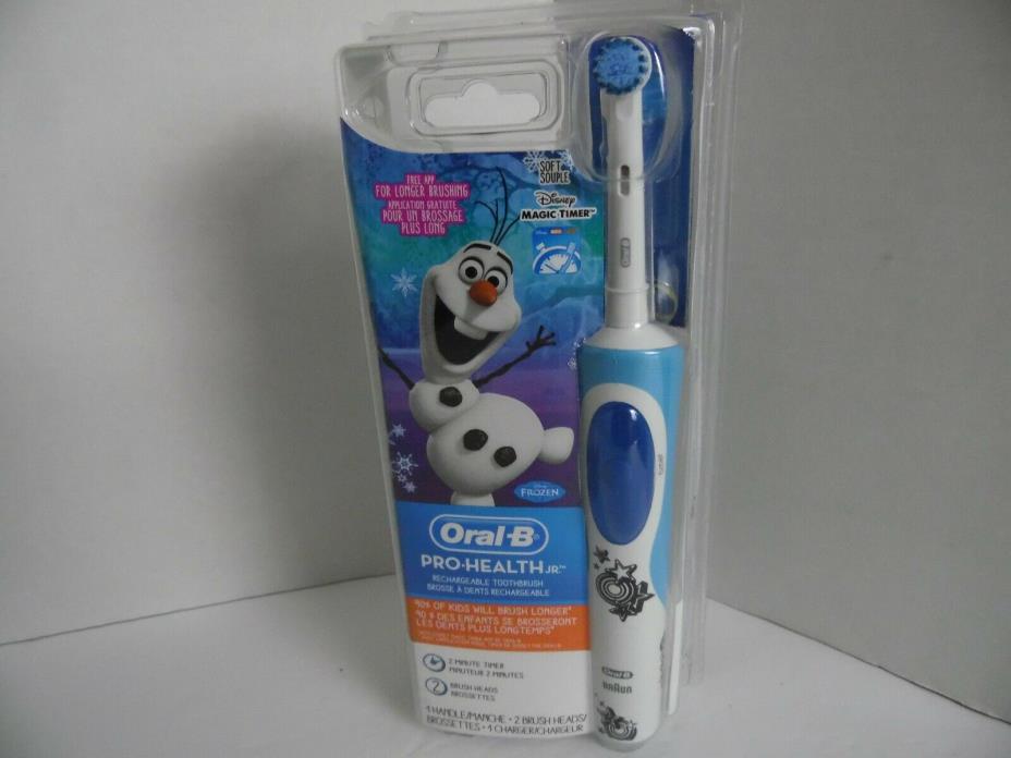 Oral-B Pro-Health Jr DISNEY FROZEN Rechargeable Toothbrush Soft Magic Timer NEW