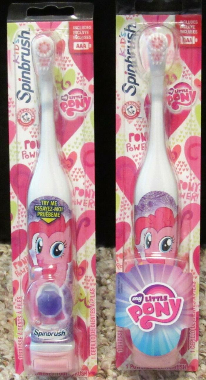 2 NEW Arm & Hammer My Little Pony Kid's Spinbrush Electric Toothbrushes Soft