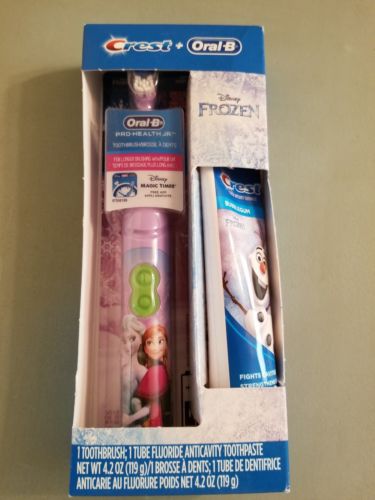 Oral B Battery Toothbrush with Crest Toothpaste set  Disney's Frozen