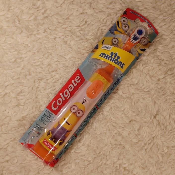 Colgate Kids Minions Powered Toothbrush Orange, Extra Soft Bristles, Slim Handle
