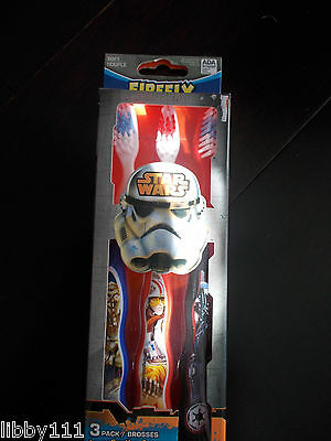 Firefly STAR WARS Soft Bristle Toothbrushes Set of 3 NEW!! Luke, Vader, C3PO