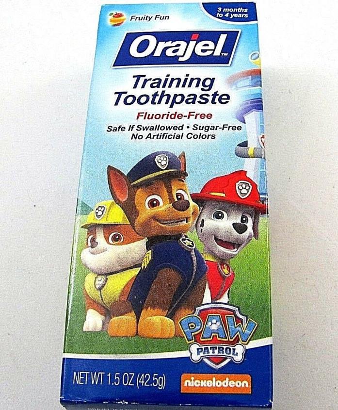 Orajel Fluoride Free Training Toothpaste for Toddlers Tooty Fruity 1.5 oz