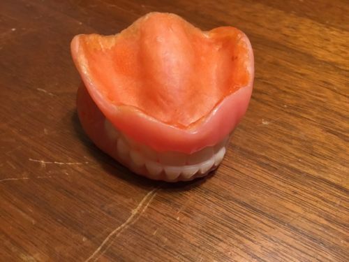 SET Of REAL DENTURES with FALSE TEETH Upper and Lower