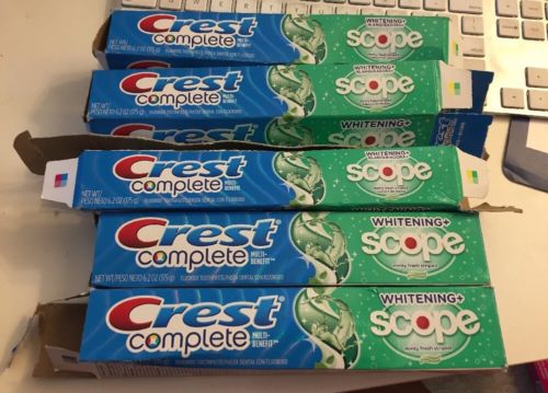 Crest Whitening Plus Scope Toothpaste Minty Fresh Striped 6.20 oz (Pack of 5)