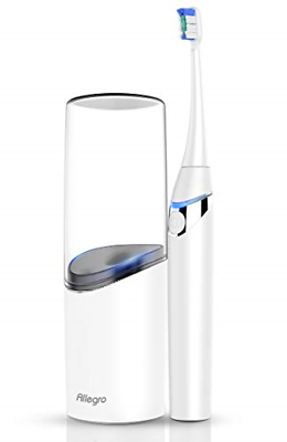 Allegro Self-Sterilizing Sonic Electric Toothbrush with Portable Travel UV &