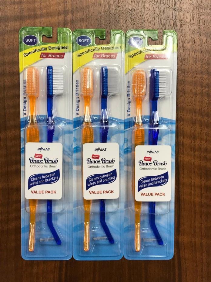V Cut Orthodontic Ortho Brace Toothbrush Braces w/ Proxy End OVERSTOCK SALE $150