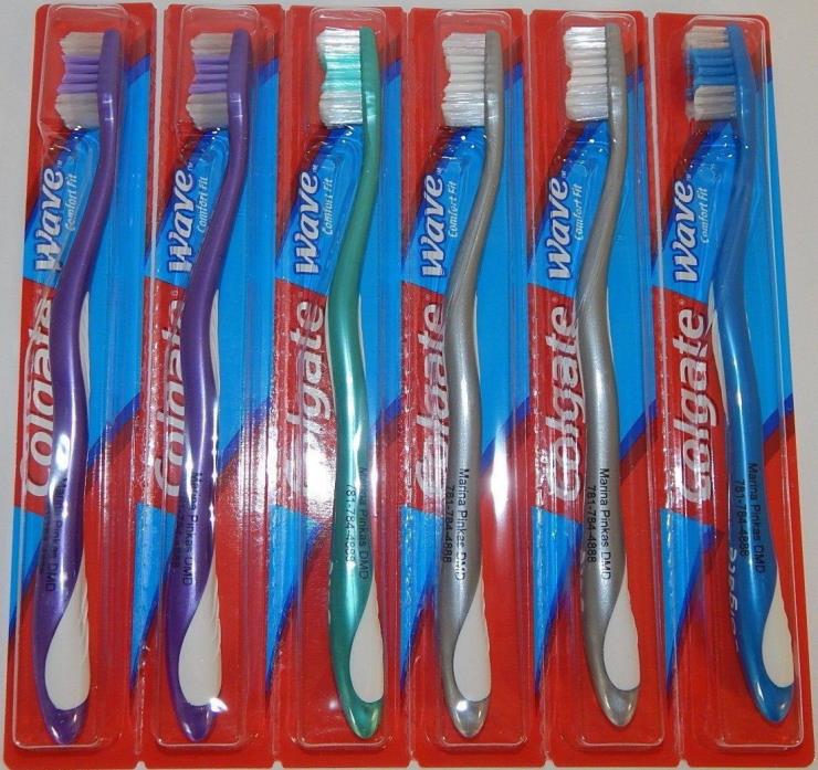 12 NEW COLGATE WAVE COMFORT FIT SOFT COMPACT TOOTHBRUSHES