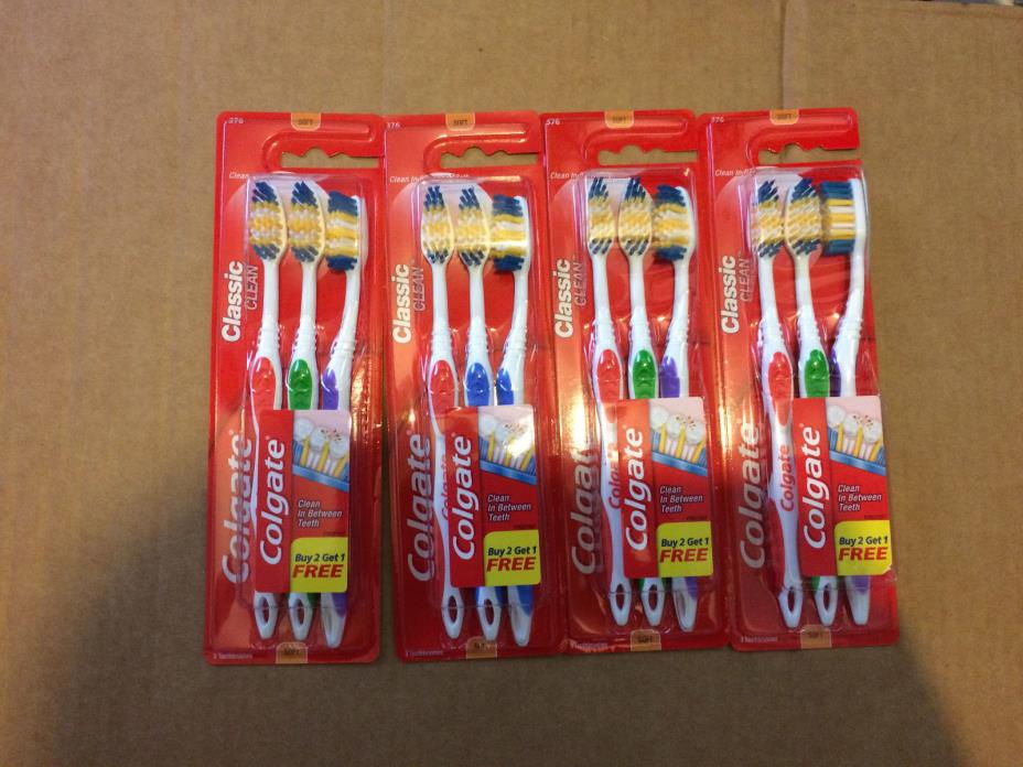 LOT OF 4 PACKS OF COLGATE TOOTHBRUSHES NEW SOFT BRISTLES
