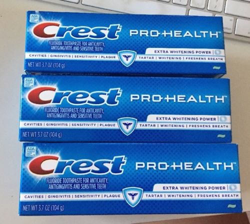 Lot of 6 CREST Pro Health Extra Whitening Power Toothpaste 3.7oz tube