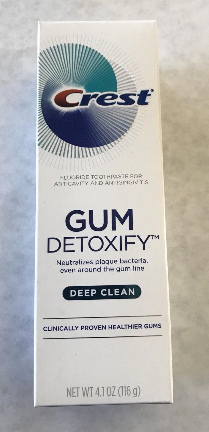CREST Gum Detoxify Deep Clean Toothpaste - 4.1 oz box. New!