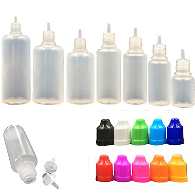 Squeezable LDPE Plastic Dropper Bottle - XIAONAN 50 Pcs 50ml Empty Refillable of