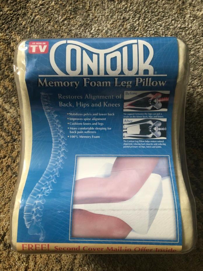 Contour MEMORY FOAM LEG PILLOW w/ Zippered Removable Cover
