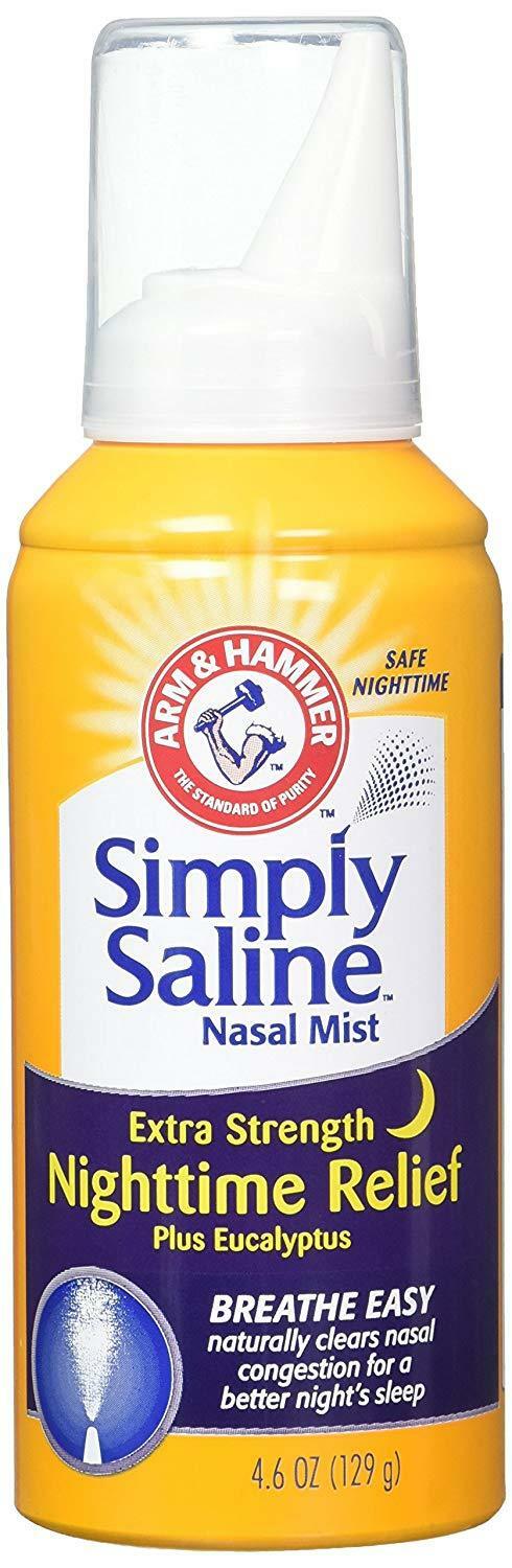 Arm & Hammer Simply Saline Nighttime Relief Nasal Mist 4.6 oz Exp 12/19 B052