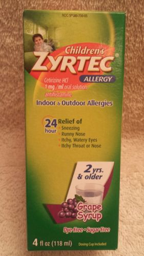Children’s Zyrtec 24 Hr Allergy Relief Syrup With Cetirizine
