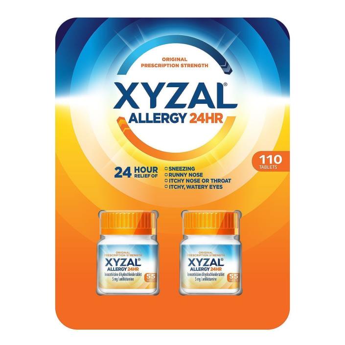 Xyzal Allergy 24 Hour (110 Tablet count ) expires 08/20