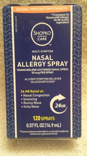Shopko care, nasal allergy spray - 120 sprays - 24 hr relief