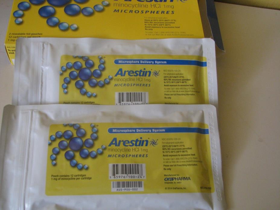 ARESTIN (minocycline HCl (Two sealed pouches of Arestin (24 cartridges)