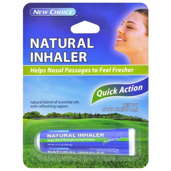 New Choice Quick Action Nasal Decongestant Natural Inhaler with Essential Oils