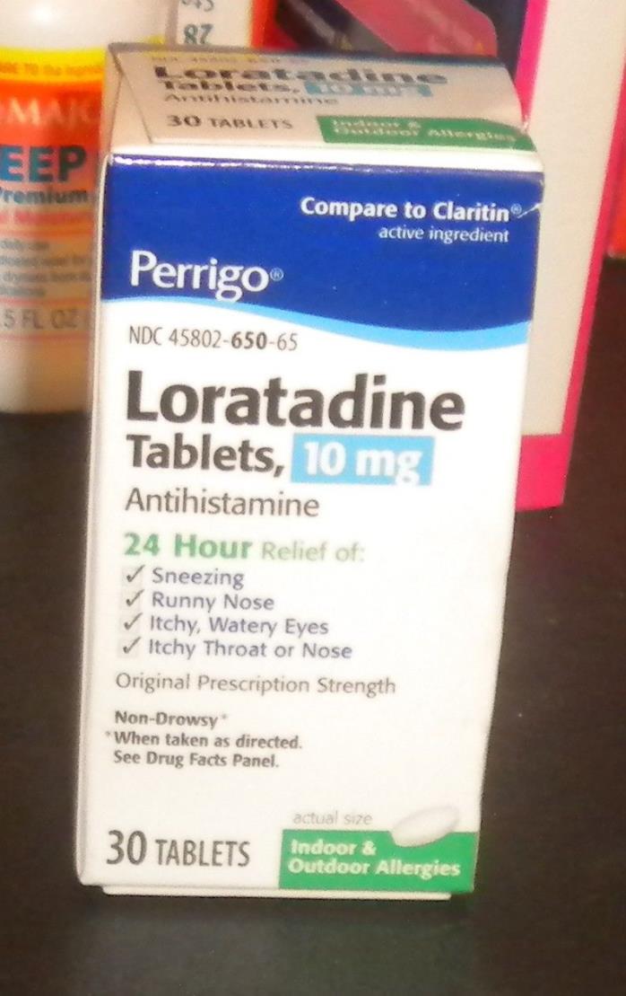NEW (1) LORATADINE Antihistamine 10mg 30 Tablets Indoor/Outdoor Allergies