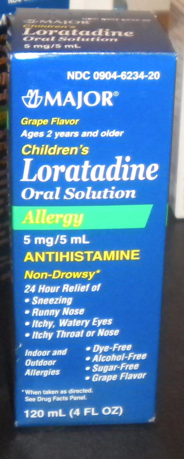 NEW (1) LORATADINE Children's Oral Solution Allergy Antihistamine 5mg 4.0 floz