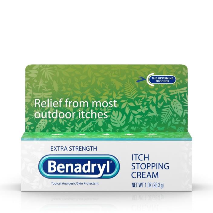Benadryl Extra Strength Itch Relief Cream 1oz  28.3g Topical Analgesic Exp 12/19