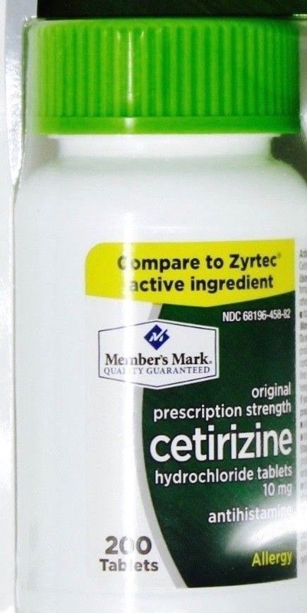 Member's Mark Cetirizine Hydrochloride 10mg Allergy Relief, 200 or 400 Tablets