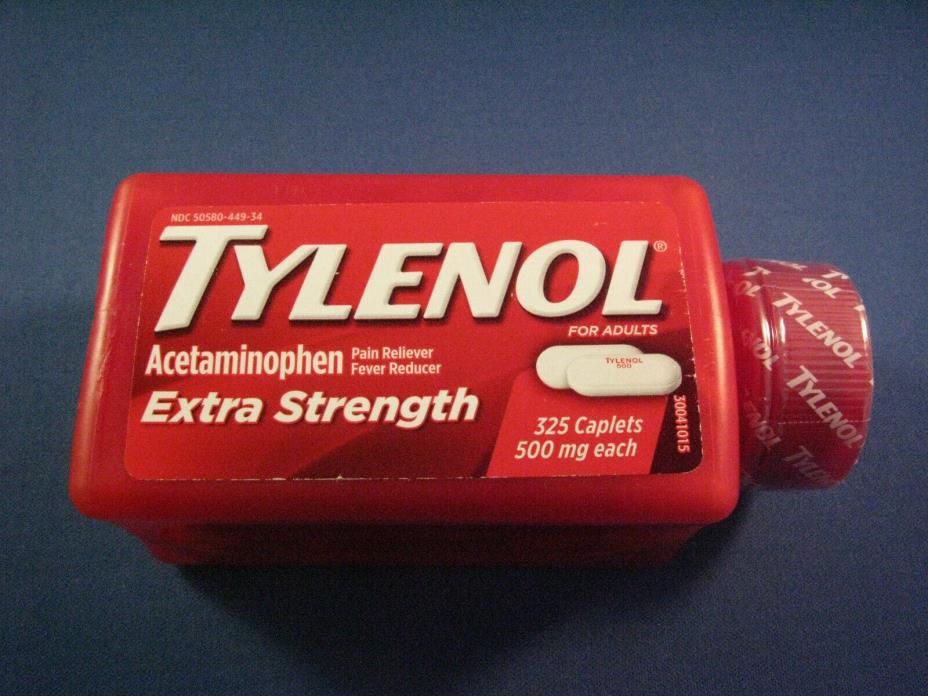 TYLENOL EXTRA STRENGTH CAPLETS  325 CT ACETAMINOPHEN 500 mg