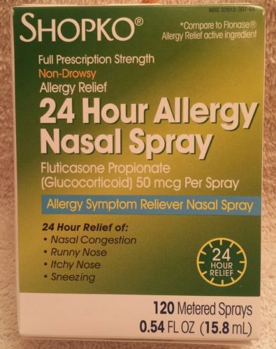 Shopko 24 hr nasal allergy spray - 120 sprays - non drowsy.
