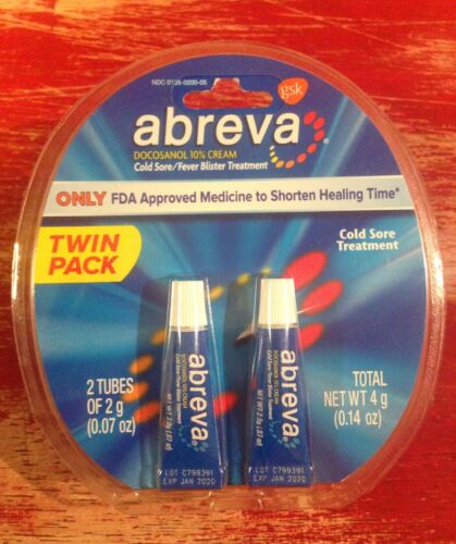 Abreva Cold Sore & Fever Blister Treatment Twin Pack 2g (0.07) x2 (Docolaso 10%)