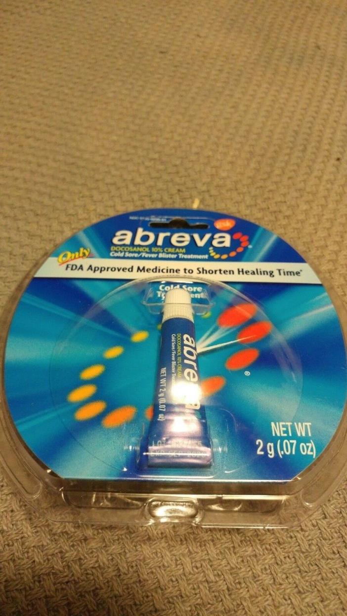 Abreva Cold Sore Fever Blister Treatment Tube ( .07 oz 2g )   (EXP: 2021)