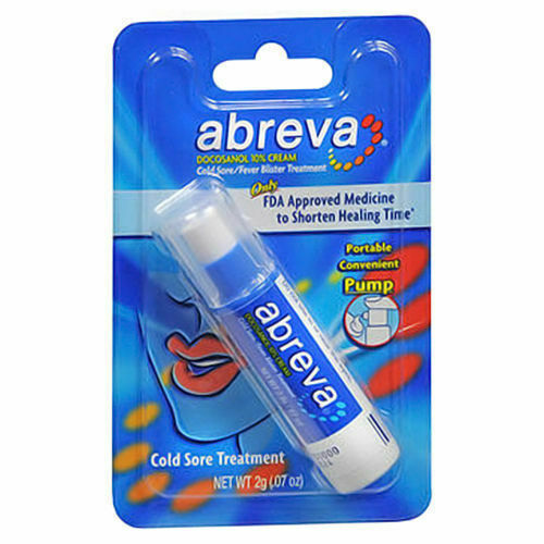 Abreva Cold Sore/Fever Blister Treatment Pump 0.07oz 2g FDA Approved EXP 10/18