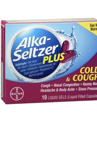 Alka-Seltzer Plus Cold and Cough Liquid Gels 10 Count
