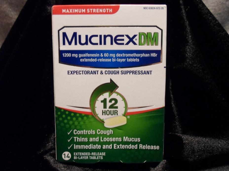 Mucinex DM 12 Hour Expectorant & Cough Suppressant 14 Tablets Exp 09 / 2020