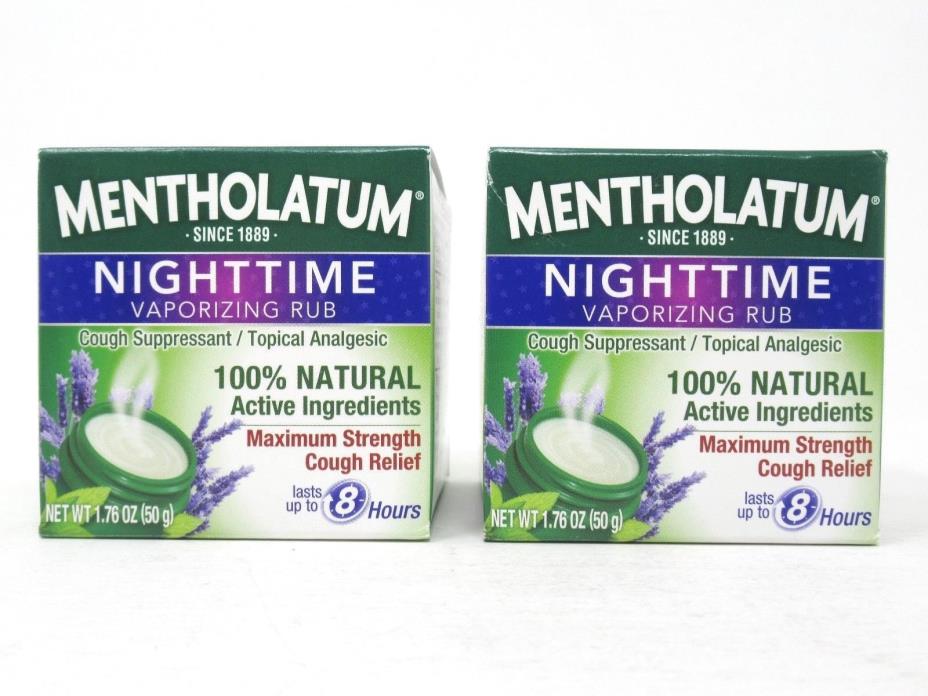Mentholatum Vapor Rub Nighttime Cough Relief Lavender 1.76 oz Each Exp 05/2019